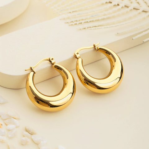 Real Gold Hoop Earrings