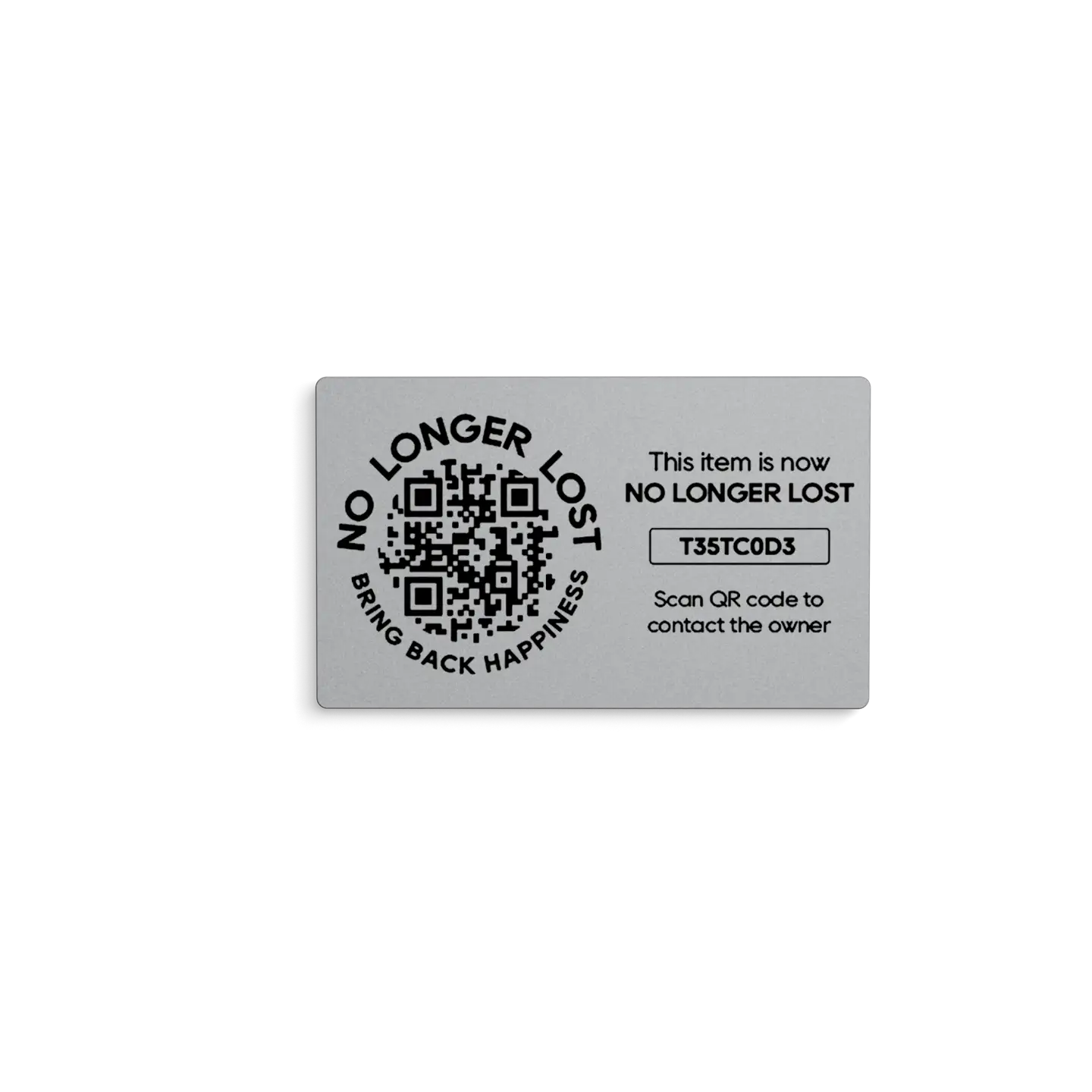 Engraved QR code sticker