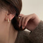 2022 New Vintage Water Drop Metal Gold Earrings For Women Simple Geometric Personality Earrings Korean Fashion Jewelry