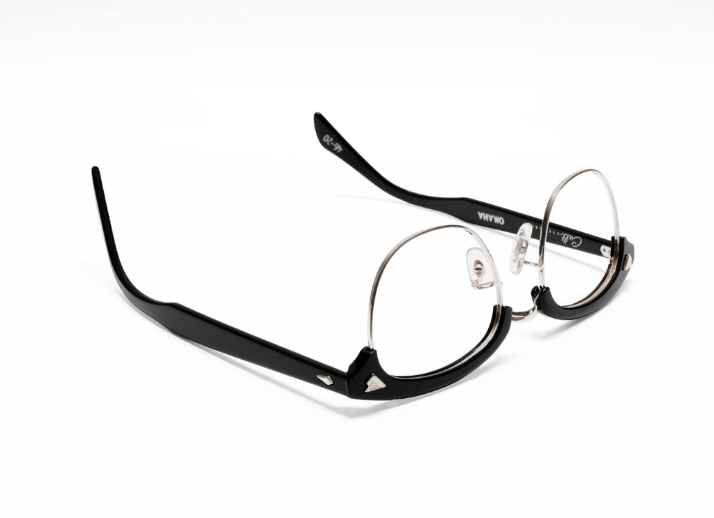 Malcolm X Eyeglass Frames | Omaha | Onyx/Platinum | Cult Eyewear | Cult ...