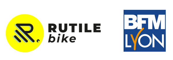 Logo Rutile.bike et BFM TV lyon