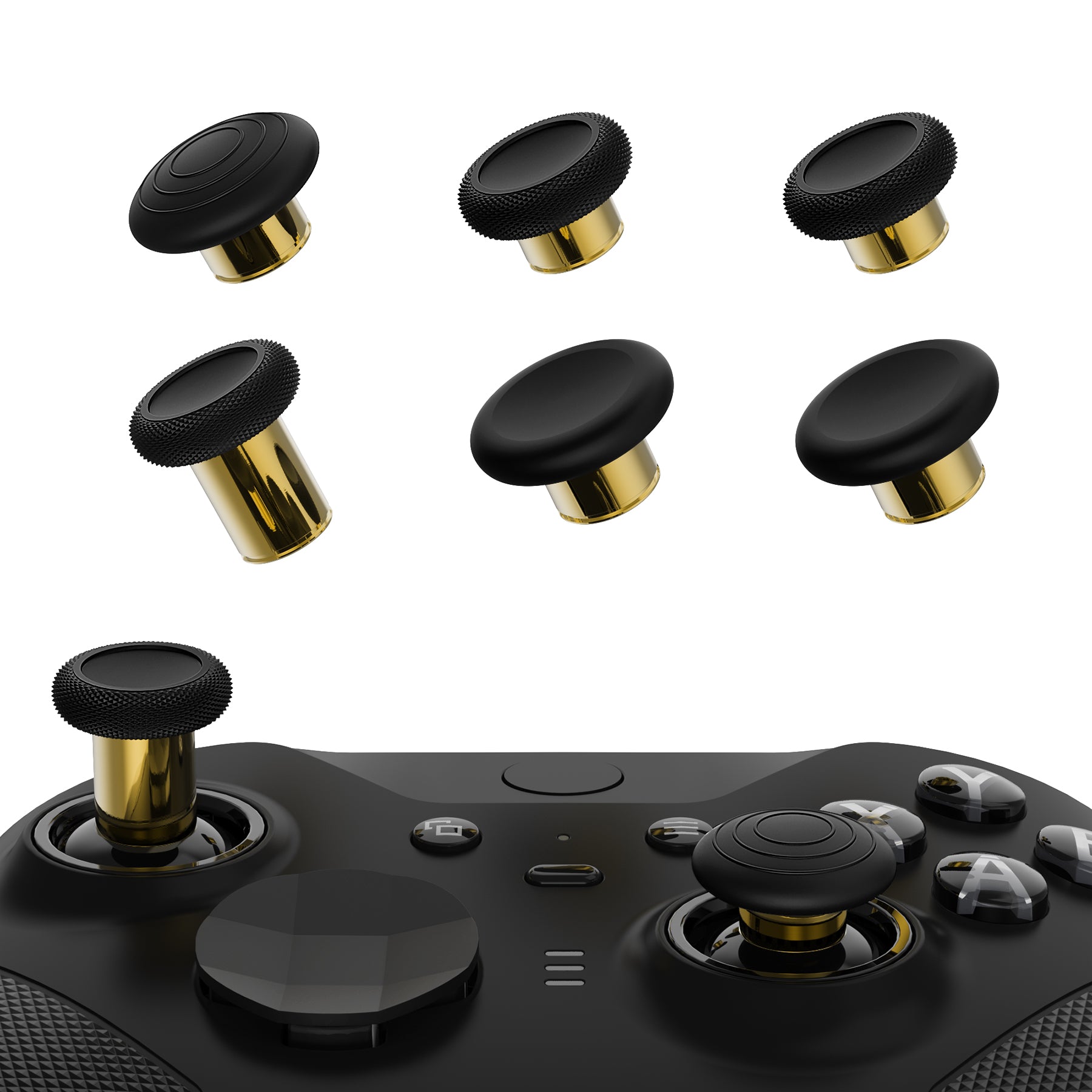 eXtremeRate 6 in 1 Metal Replacement Thumbsticks for Xbox Elite