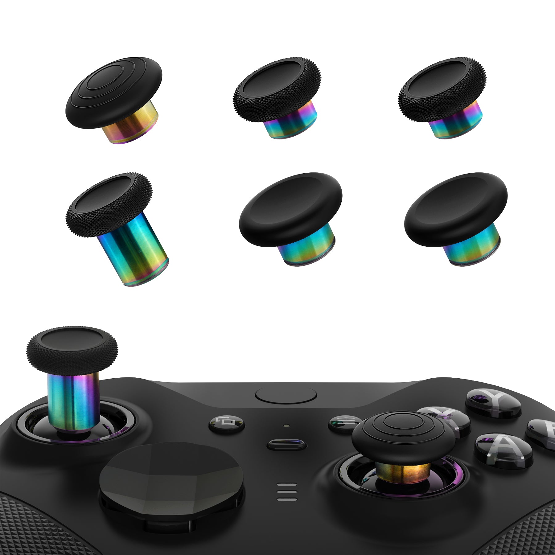 eXtremeRate 6 in 1 Metal Replacement Thumbsticks for Xbox Elite