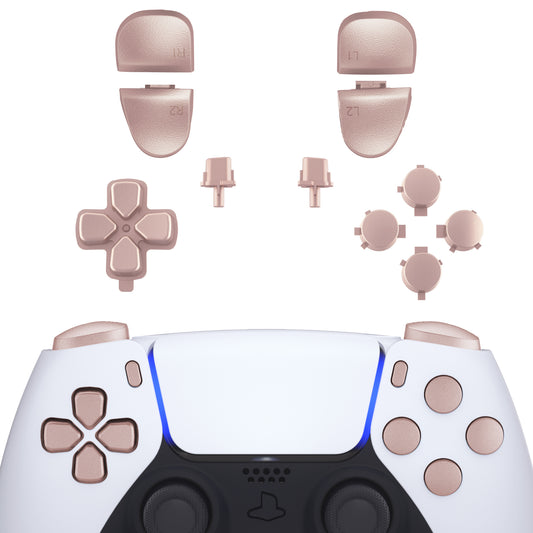 eXtremeRate Replacement D-pad R1 L1 R2 L2 Triggers Share Options Face  Buttons, Metallic Champagne Gold Full Set Buttons Compatible with ps5  Controller BDM-030/040 - Controller NOT Included – eXtremeRate Retail