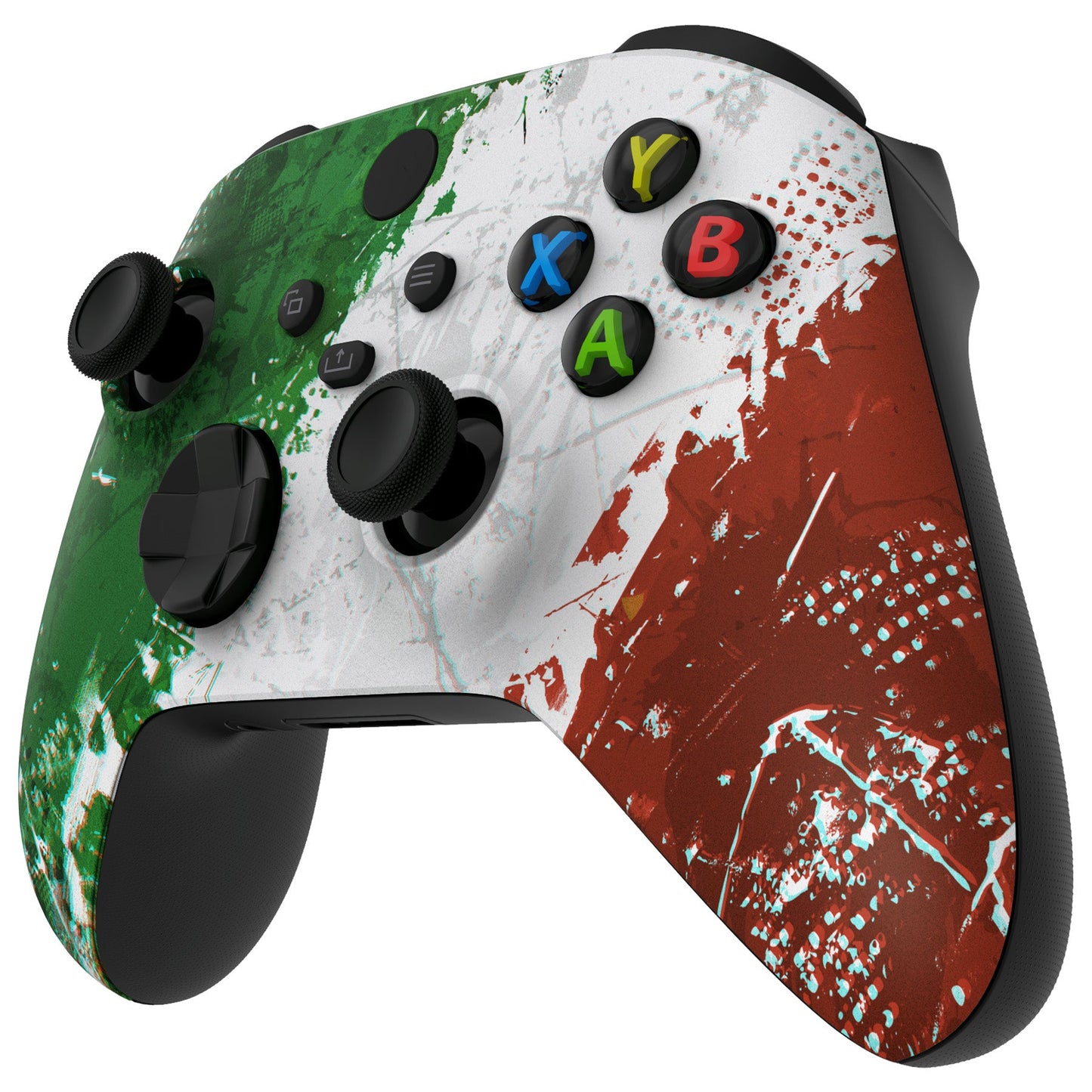 Impression Italy Flag Replacement Part Faceplate, Soft Touch Grip Housing Shell Case for Xbox Series S & Xbox Series X Controller Accessories - Controller NOT Included - FX3T152