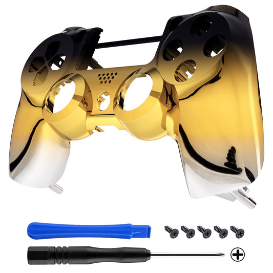Chrome Gold Full UN-MODDED Pro Custom Controller compatible with PS4  CUH-ZCT2U