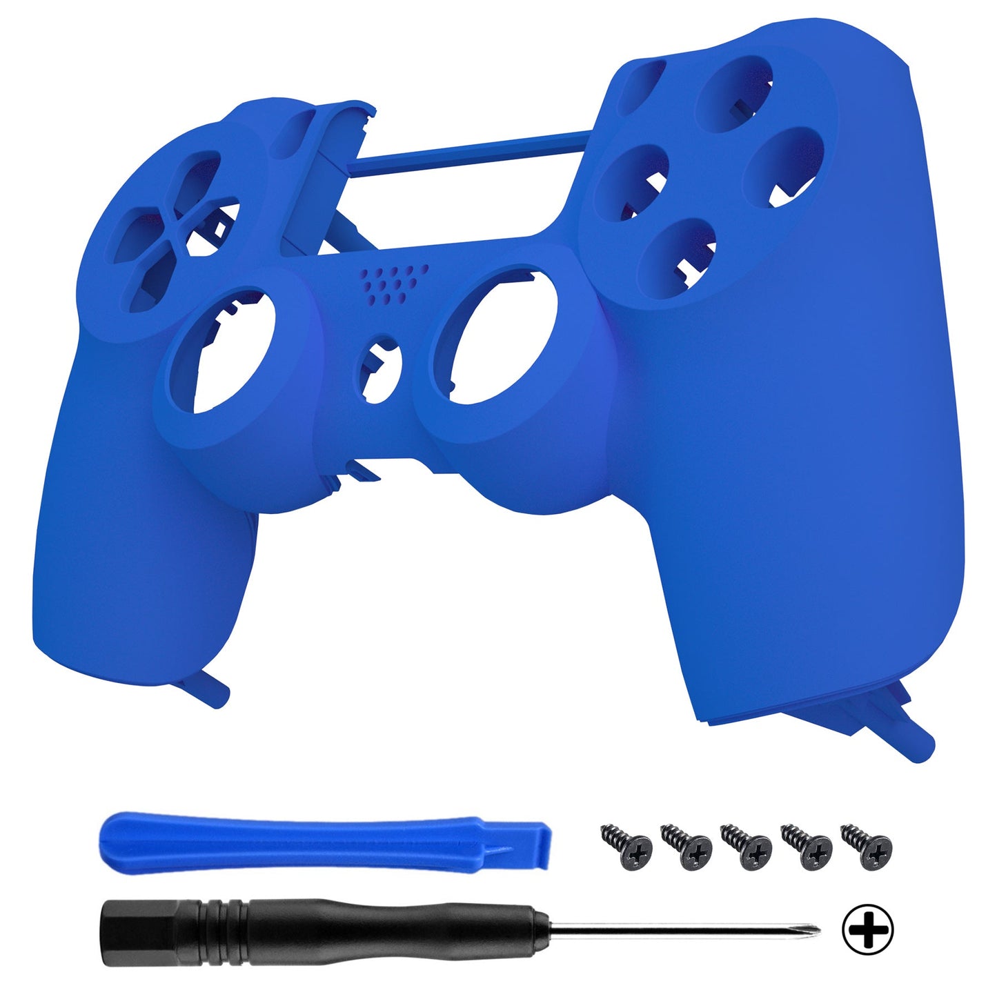 Soft Touch Grip Blue Front Housing Shell Faceplate For Ps4 Slim Ps4 Pr Extremerate Retail