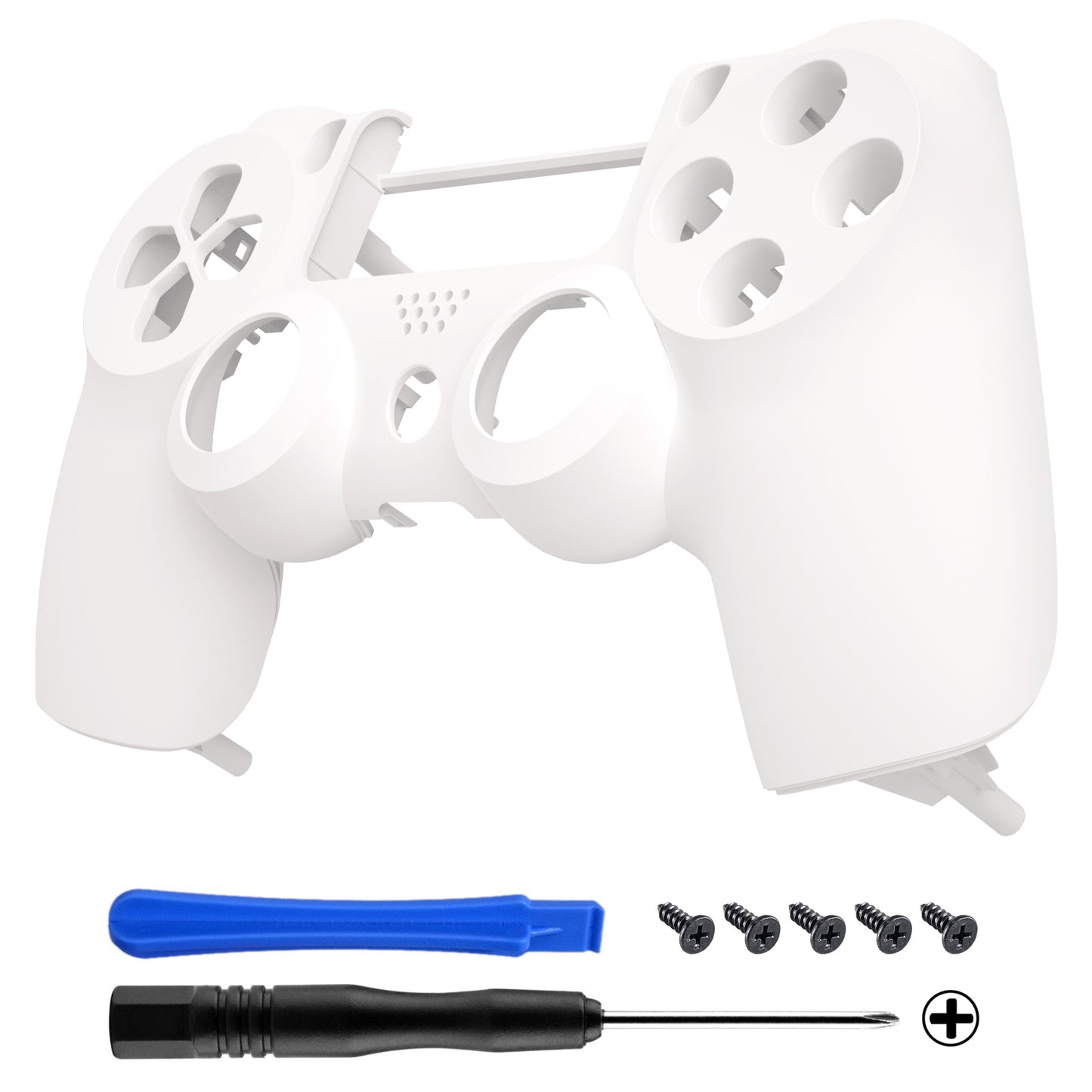 Soft Touch Grip White Front Housing Shell Faceplate For Ps4 Slim Pro C Extremerate Retail