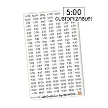 Load image into Gallery viewer, Half Hour Time Increment Stickers / F-049
