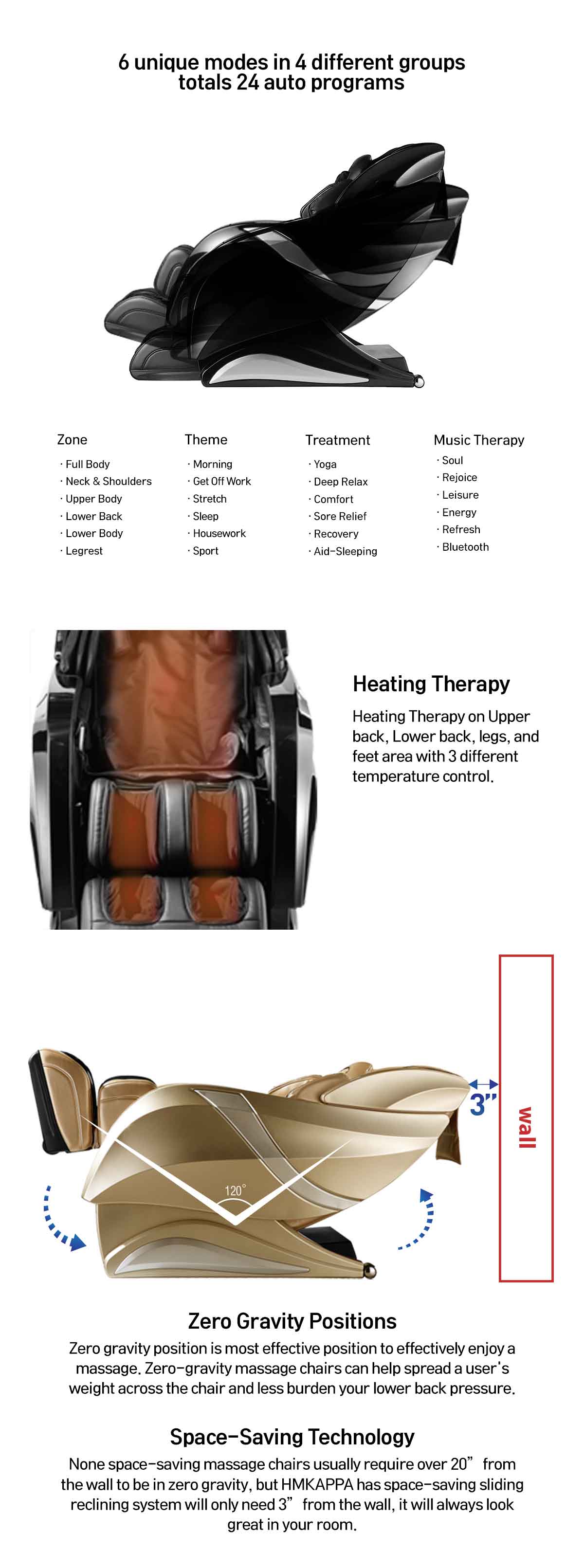 kahuna hm-hubot 4d+@ massage chair
