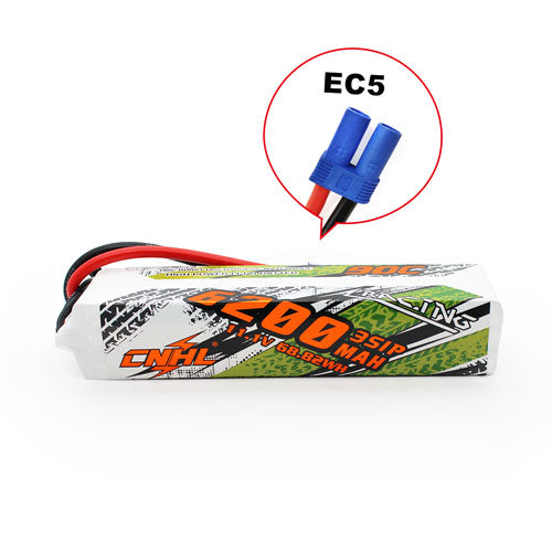 CNHL Racing Series 6200mAh 11.1V 3S 90C Lipo Battery with EC5 Plug