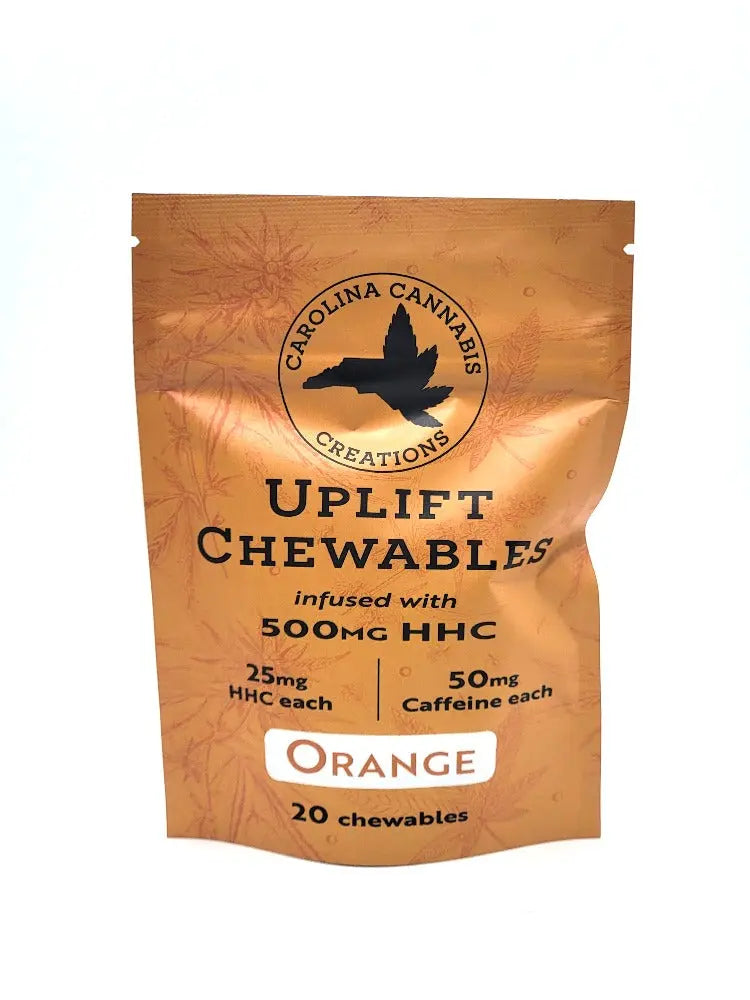 Uplift Chewables | HHC | Caffeine | Orange 20ct bag