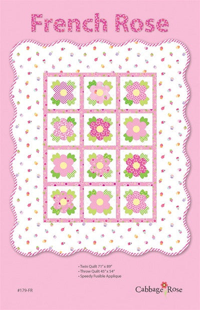 French rise. French Roses Quilt pattern. Classic Love Bag icon v Quilt – Rose Dust Pink.