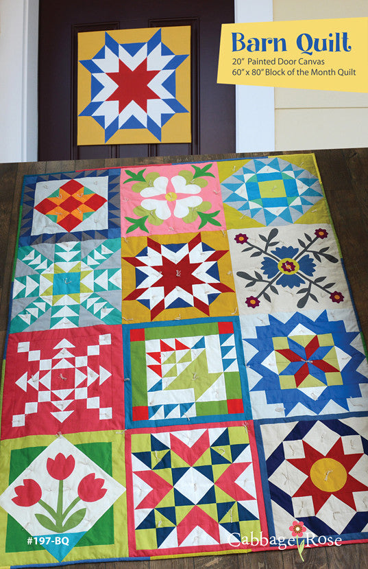 barn quilt downloadable pdf pattern cabbage rose