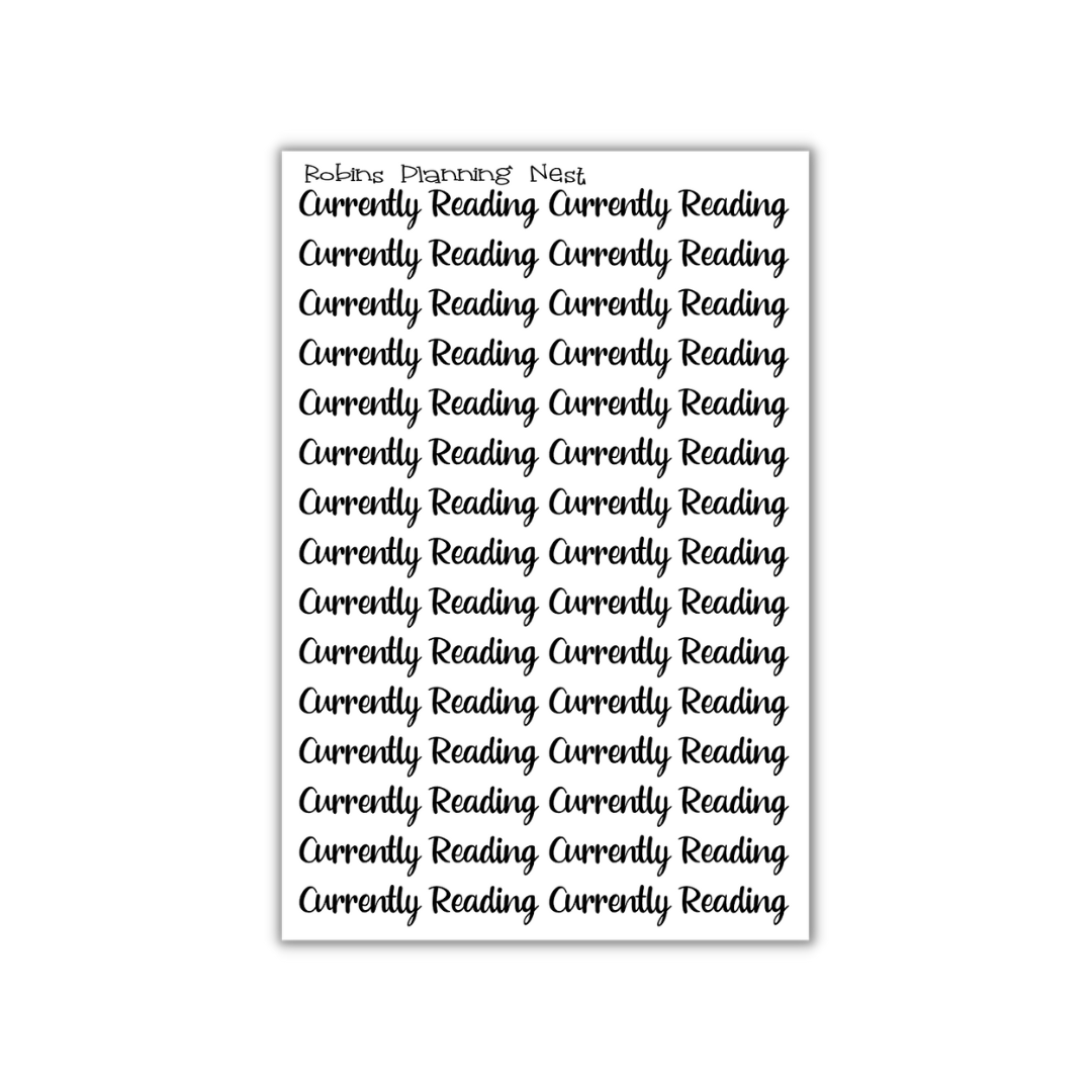 Currently Reading Script Font