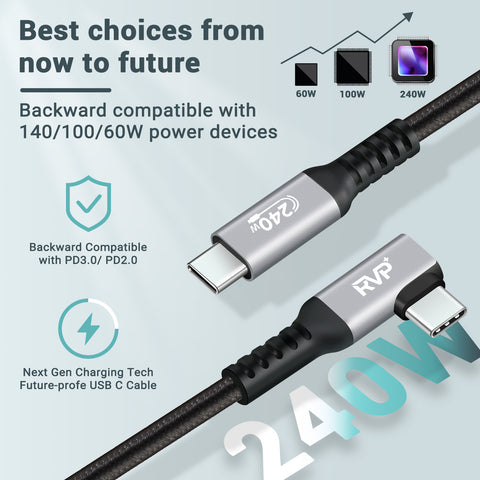 RVP+ USB4 Thunderbolt 4 Cable 240w, 40Gbps 8K Video Fast Charging USB- —  RVPBrand