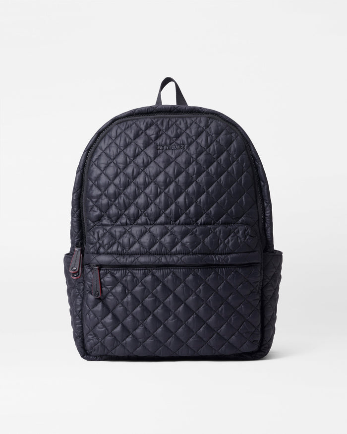 MZ Wallace Silver Blue Metro Backpack Deluxe