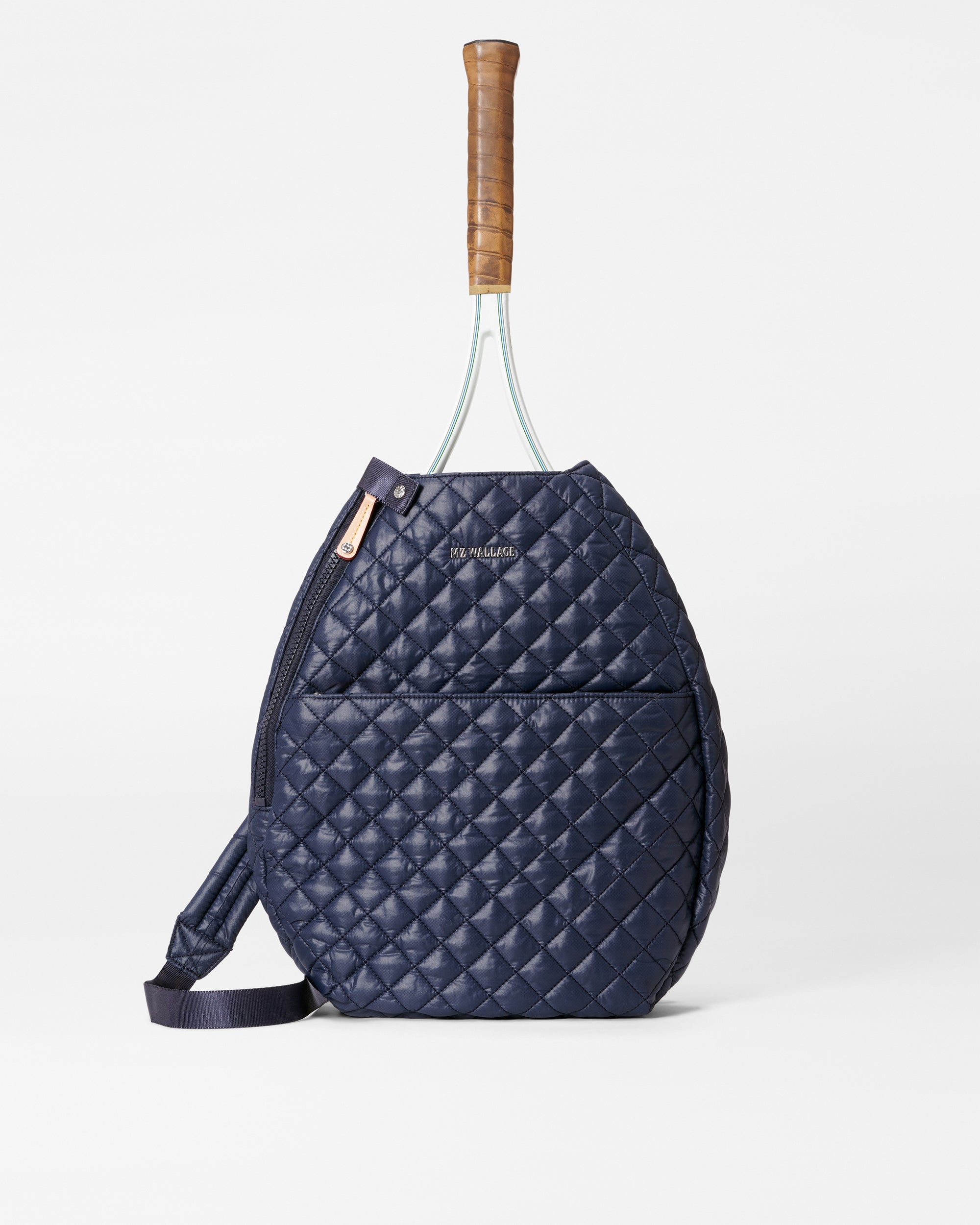 Large Metro Quilted Tennis Tote Bag in Black