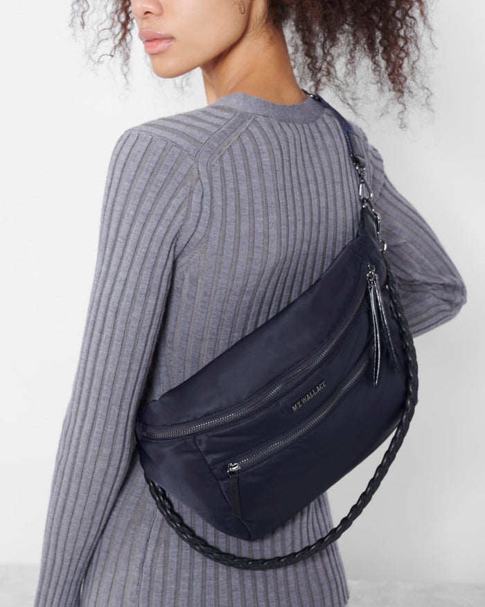 Crosby Crossbody Sling Bag in Black | MZ Wallace