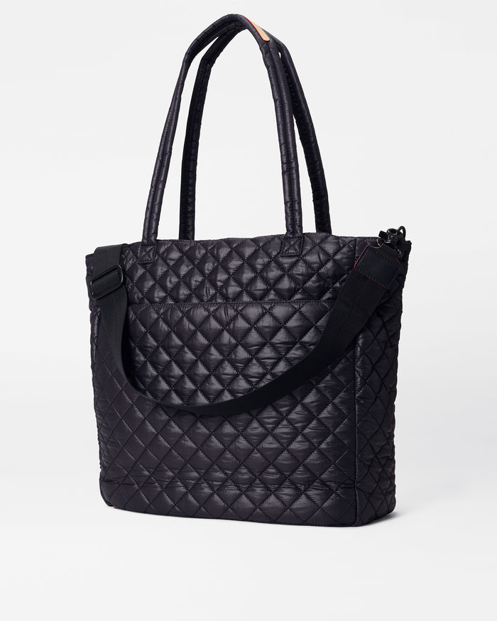 Metro Quatro Quilted Tote Bag in Black