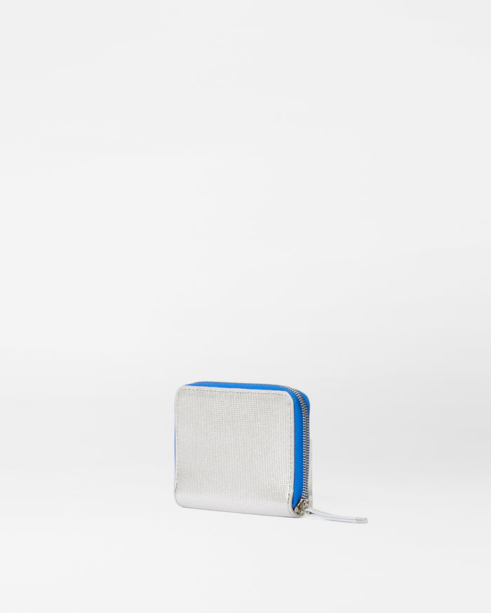 Flat Metro Key Pouch in Moondust Metallic Lacquer