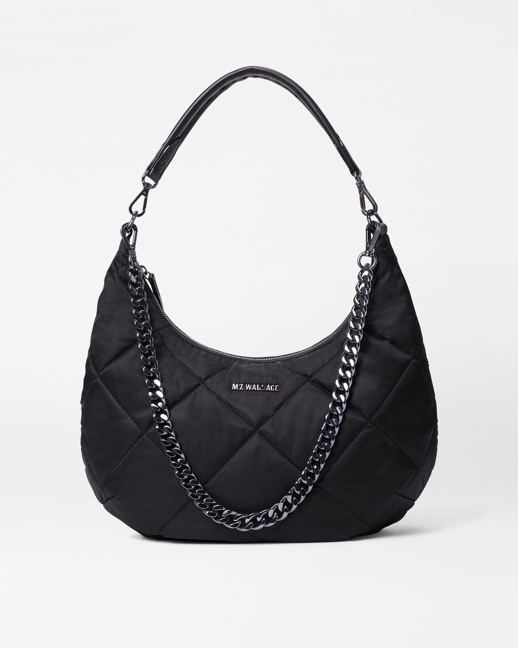 MZ Wallace Black Quilted Bowery Shoulder Bag