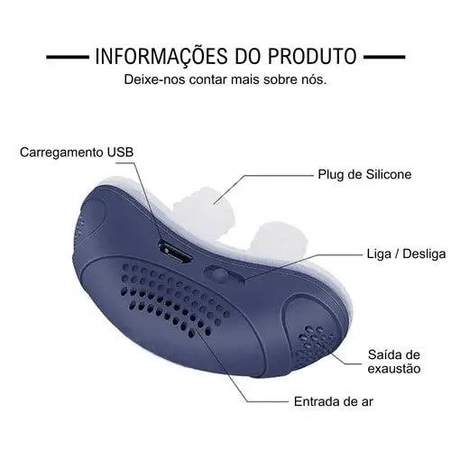 Anti Ronco Eletrônico Sem Fio Mini-CPAP Tavazz