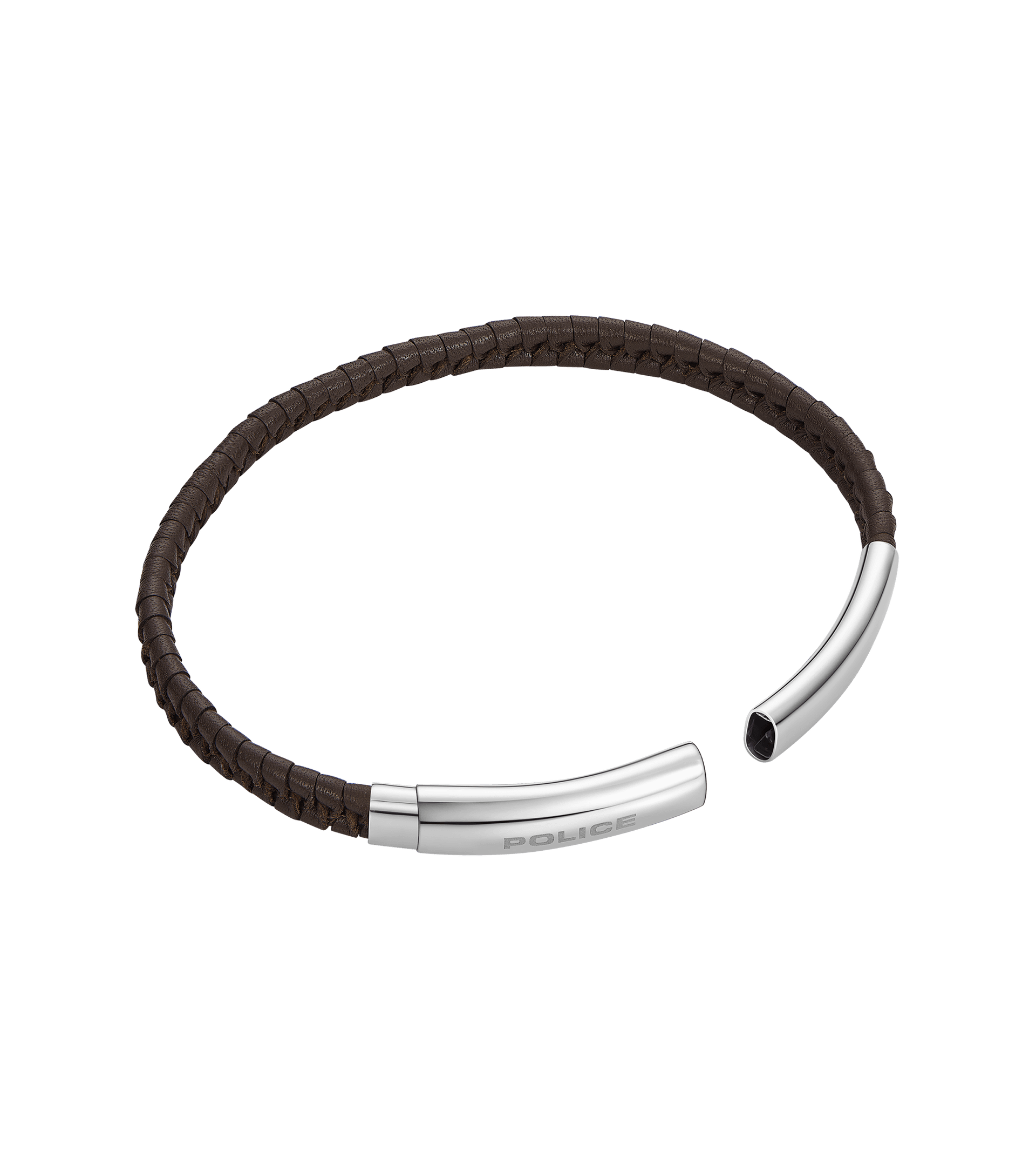 Black Nappa Double Woven Leather Men Bracelet | Mark Wahlberg Forziani