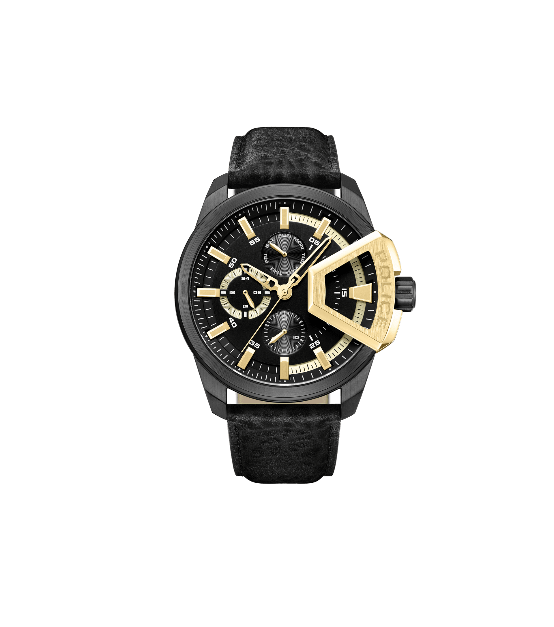 Police And Collection The By Black, watches Bracelet Black Set Police For Men Gift Gold, - Watch Anniversary