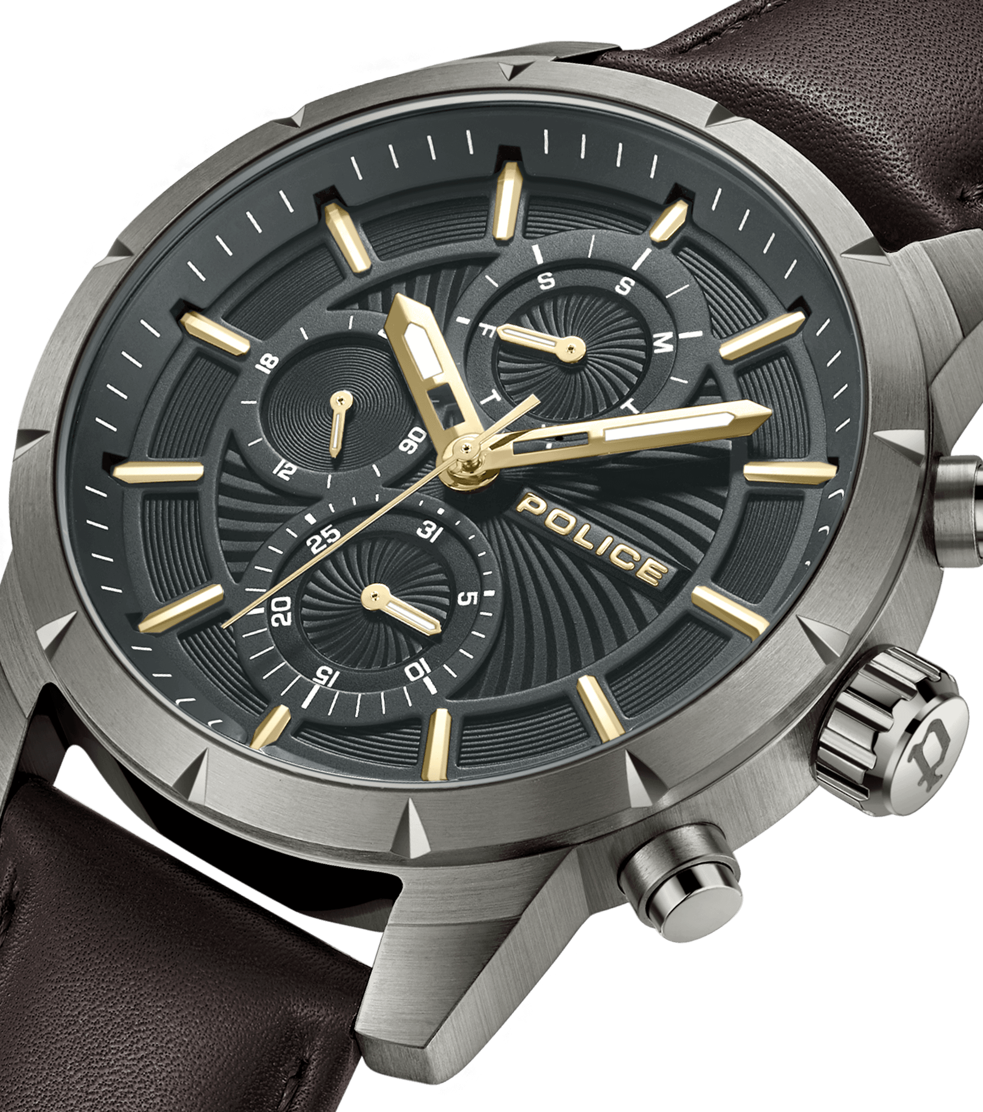 Men Jet For - watches Gold Watch By Police Black, Police