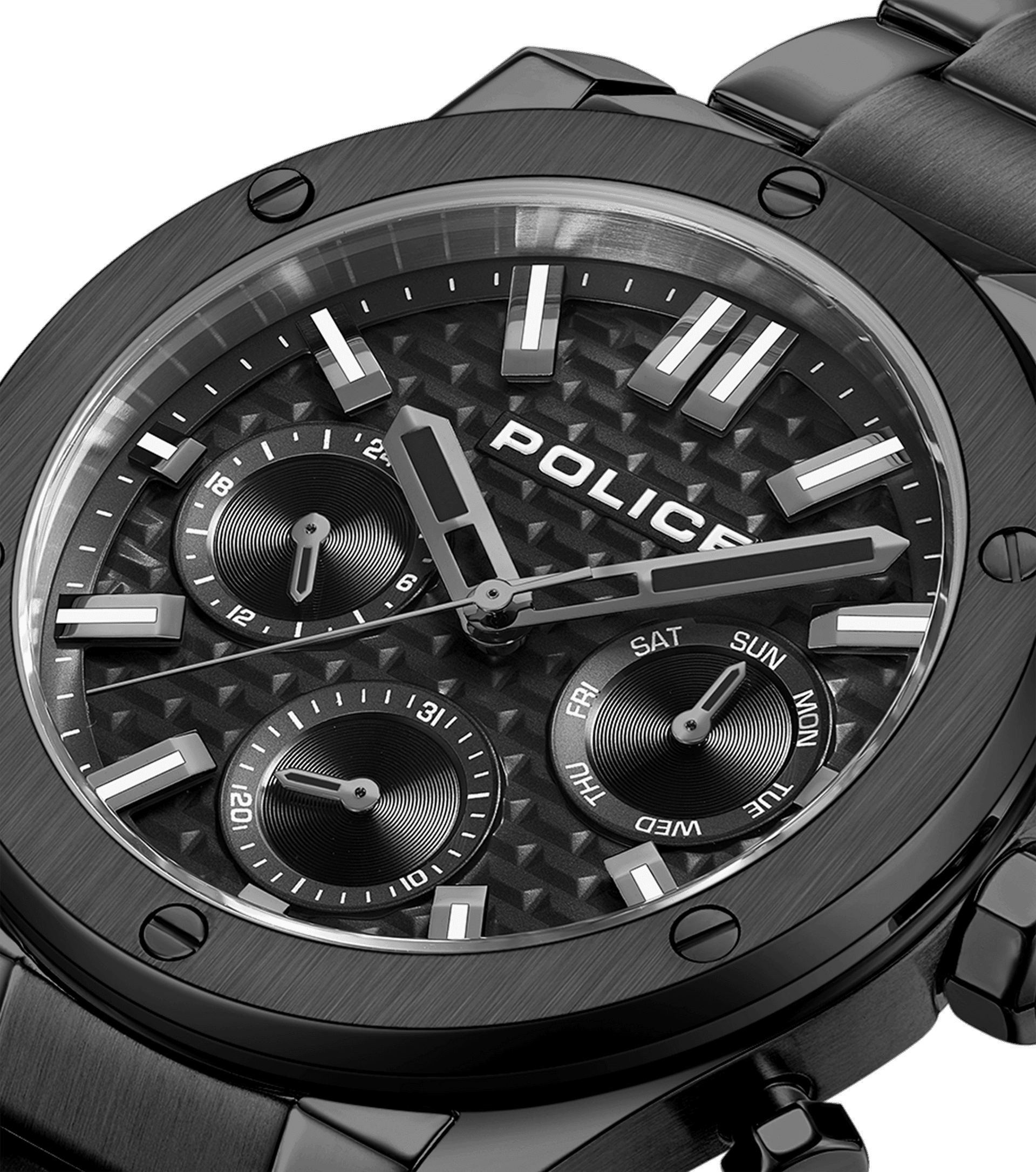 Police watches - Underlined Black, Gold For Police Men Watch