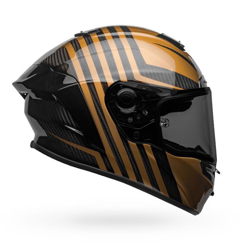 chrome gold motorcycle helmet