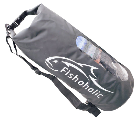 Fishoholic 5L Dry Bag - Semi-Clear Waterproof Gear Bags - Fail-Safe Snap -  Tough & Durable