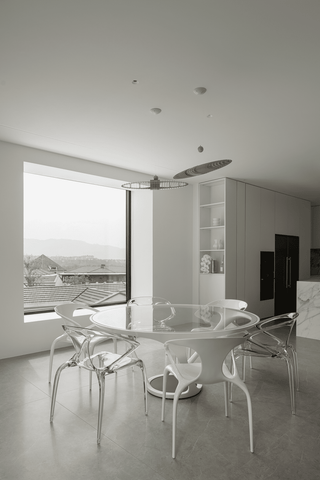 Transparent Acrylic Dining Table and acrylic chair