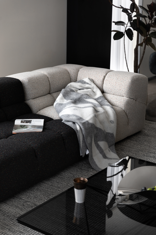 monochrome fabric sofa