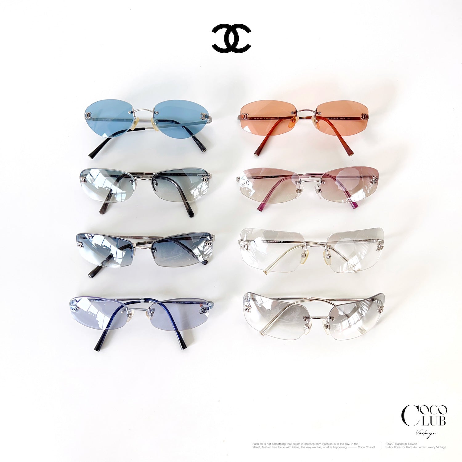 chanel y2k sunglasses