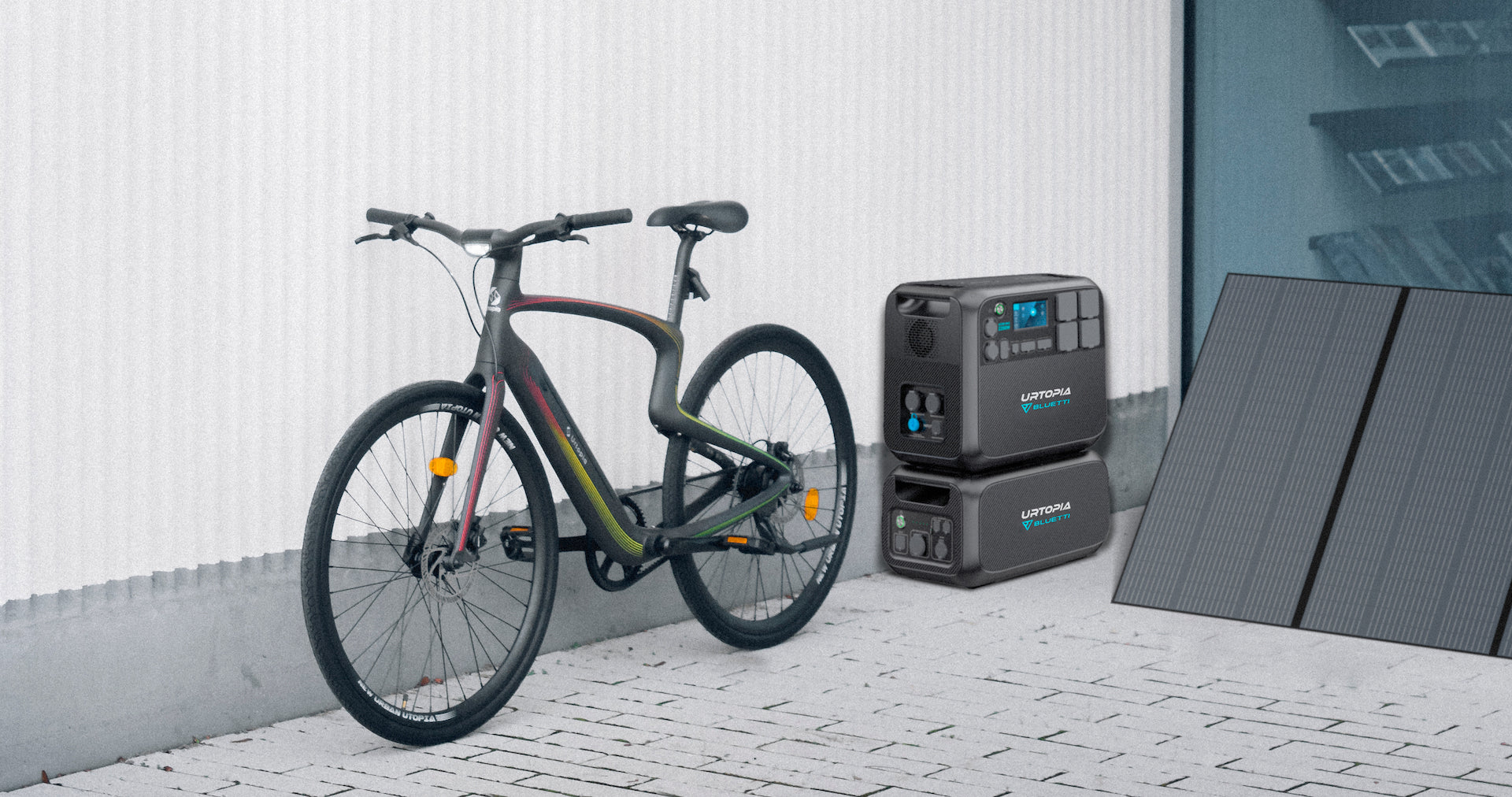 Urtopia electric bike charging using solar power