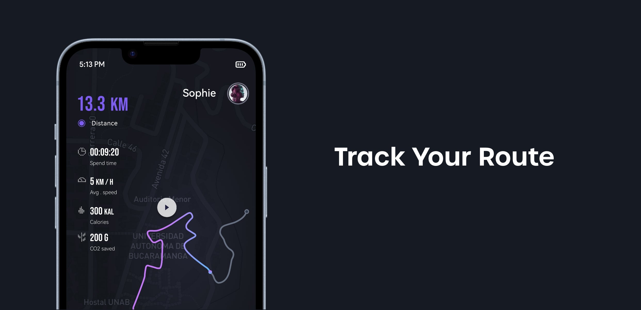 Urtopia can track your route