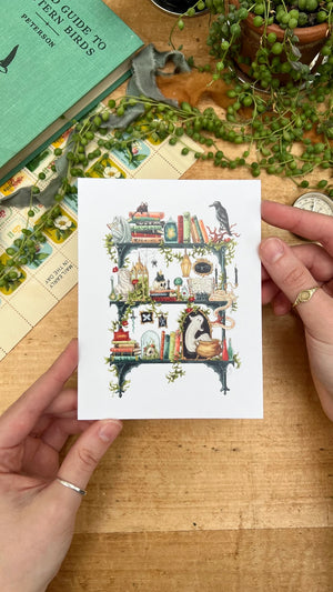 The Gothic Witch's Shelves Postcard - Of Aspen Curated Gifts