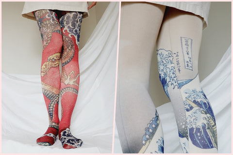 Hokusai Tights