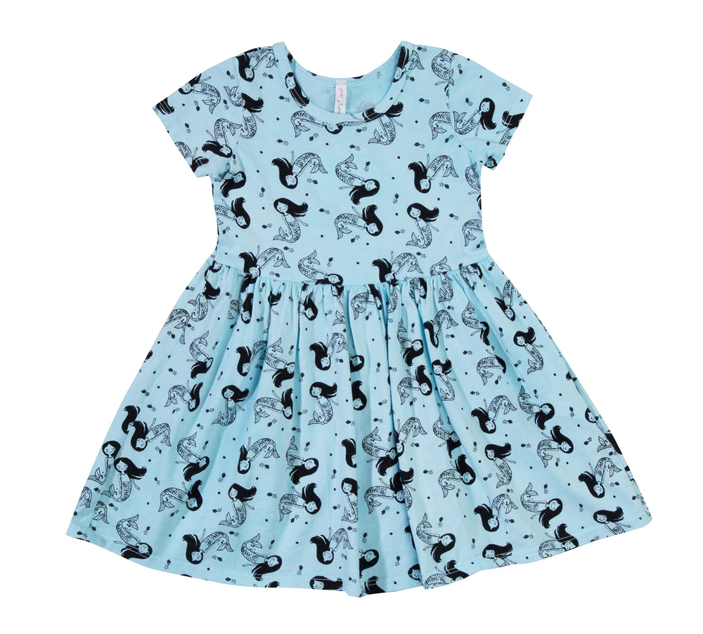 baby blue short sleeve dress