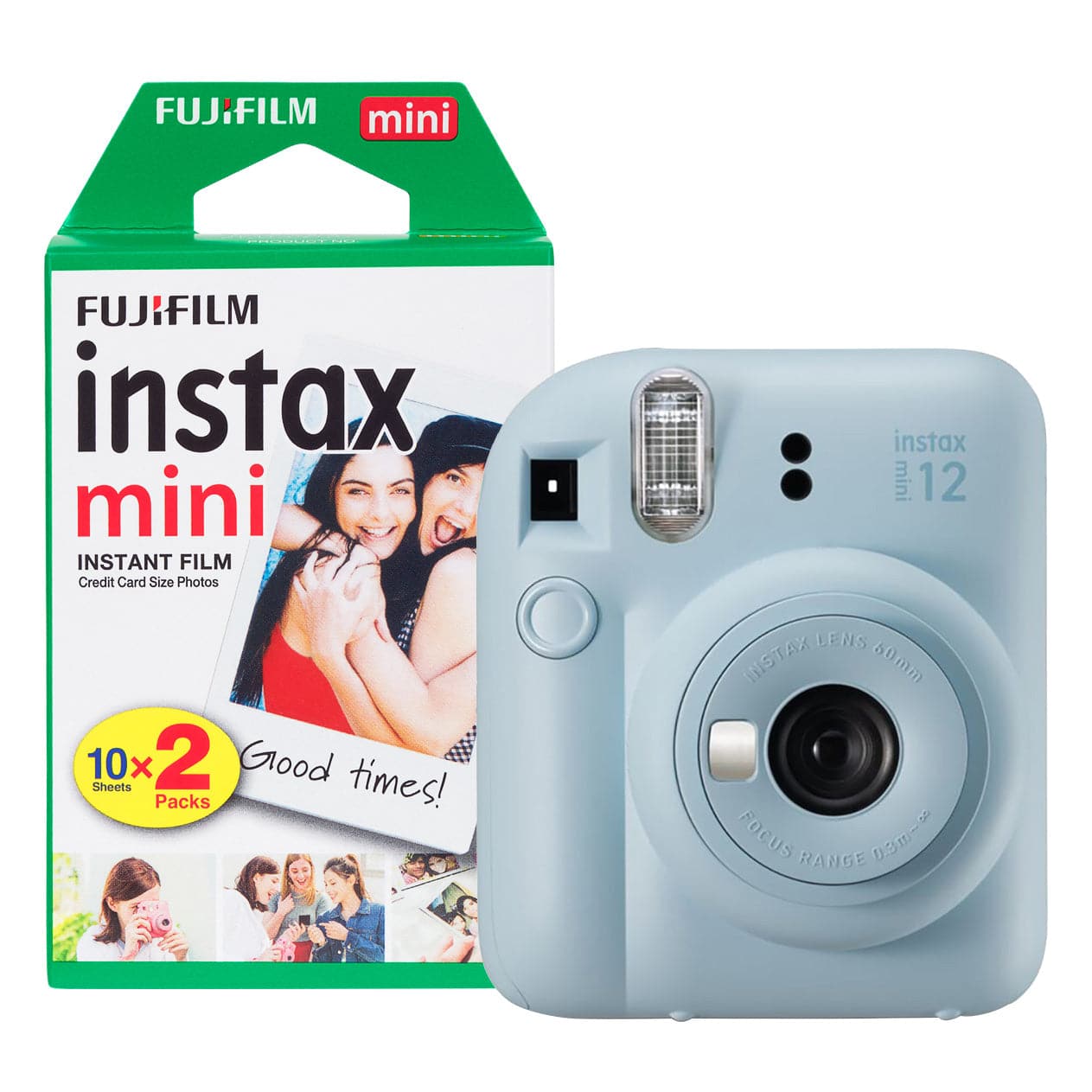 Fujifilm Instax Mini 12 Instant Camera - Pastel Blue (Camera + 20 Shot Pack)