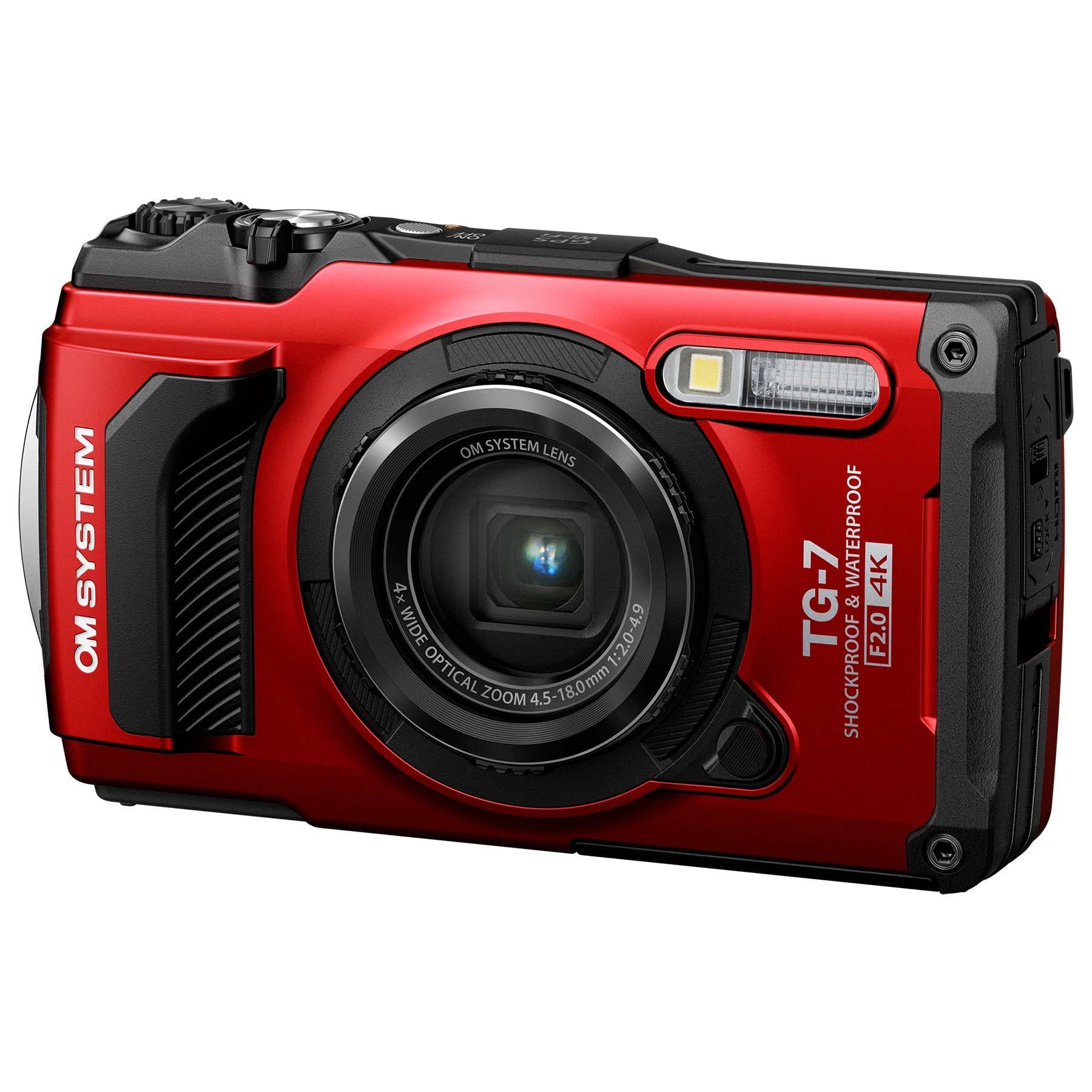 OM System TG-7 12MP 4x Zoom Tough Compact Camera (Red)