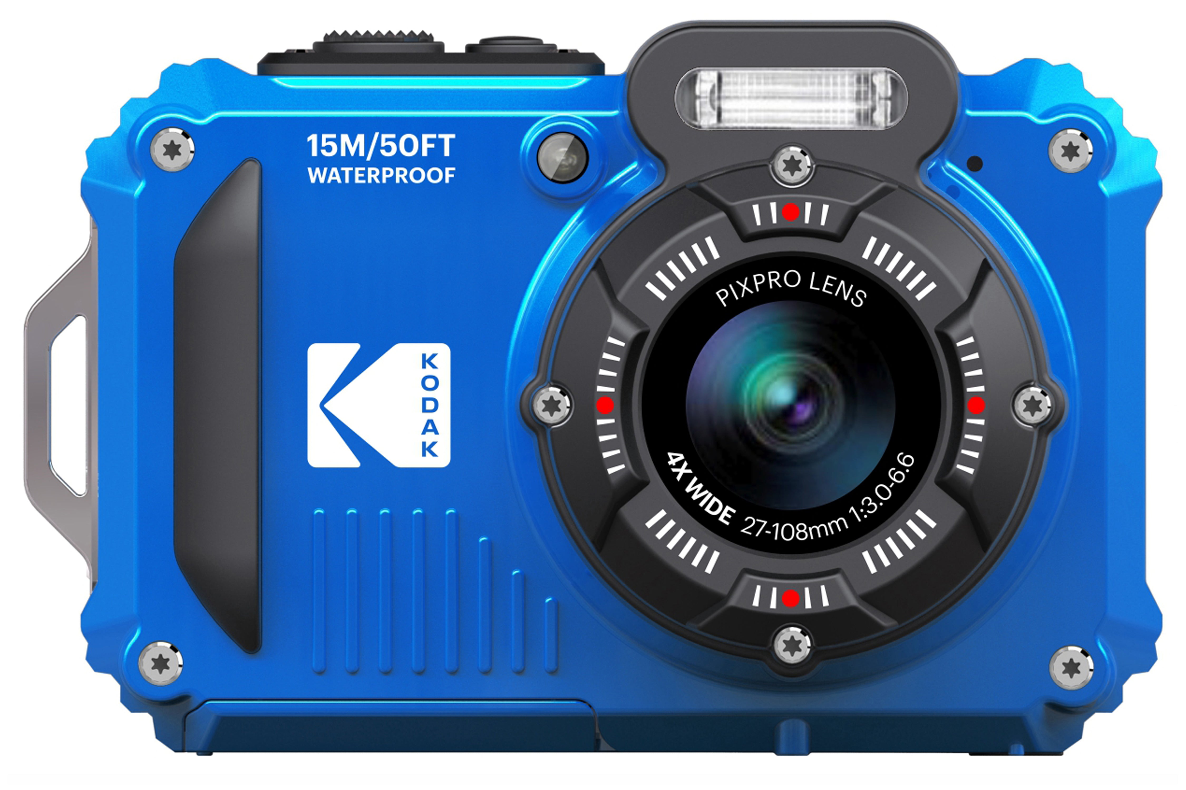 Kodak PIXPRO WPZ2 16MP 4x Zoom Tough Compact Camera - Blue (Camera Only)