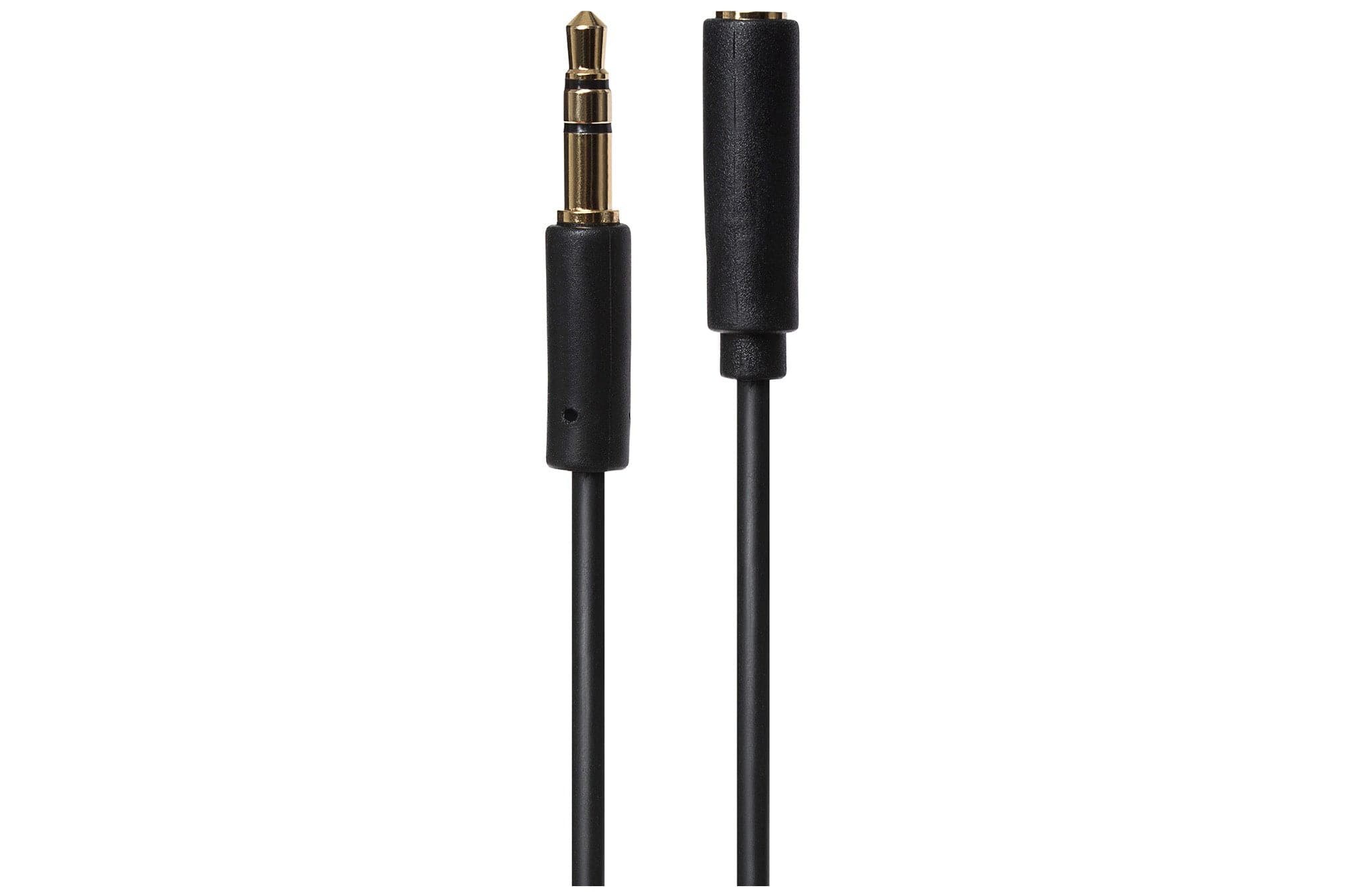 Maplin 3.5mm Aux Stereo 3 Pole TRS Jack Plug to 3.5mm Female Jack Plug Extension Cable - Black
