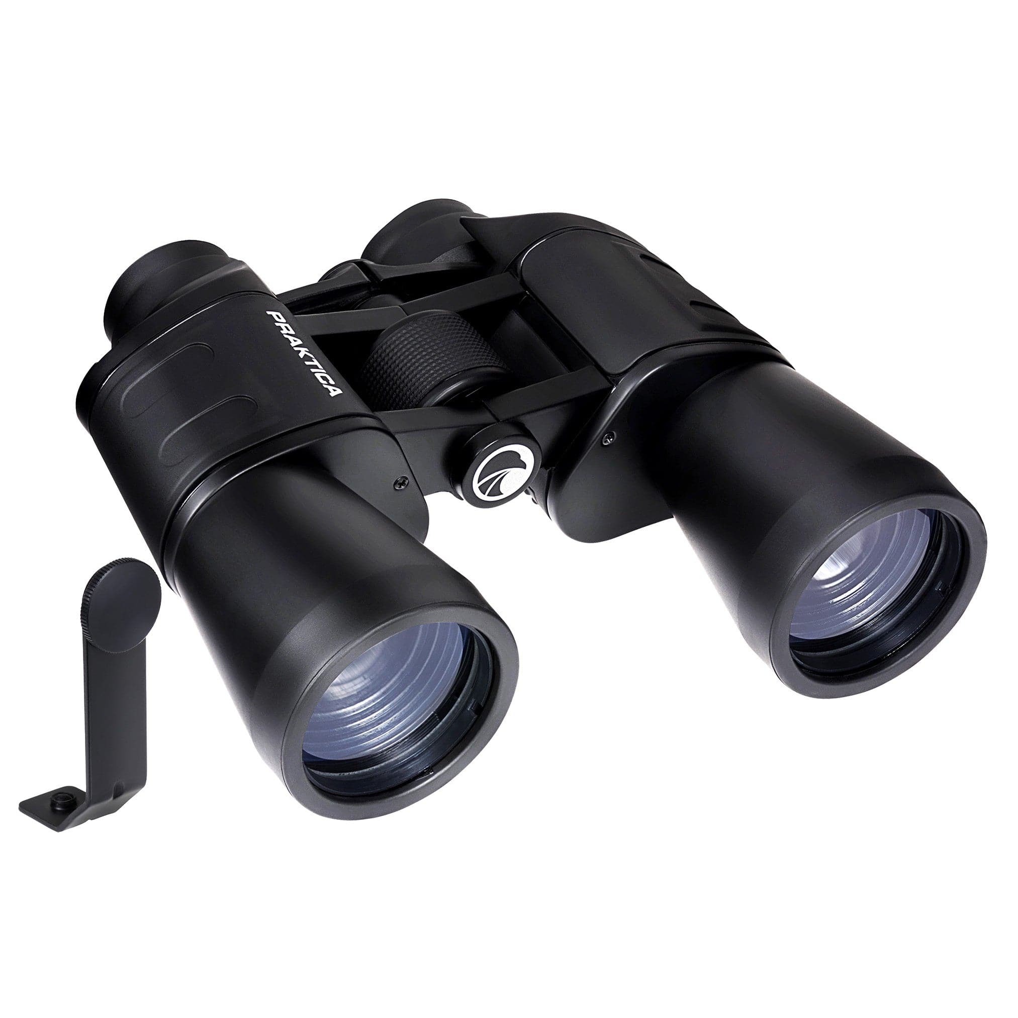 PRAKTICA Falcon 12x50mm Multi Coated Porro Prism Field Binoculars - Black (Binoculars + Tripod Mount)