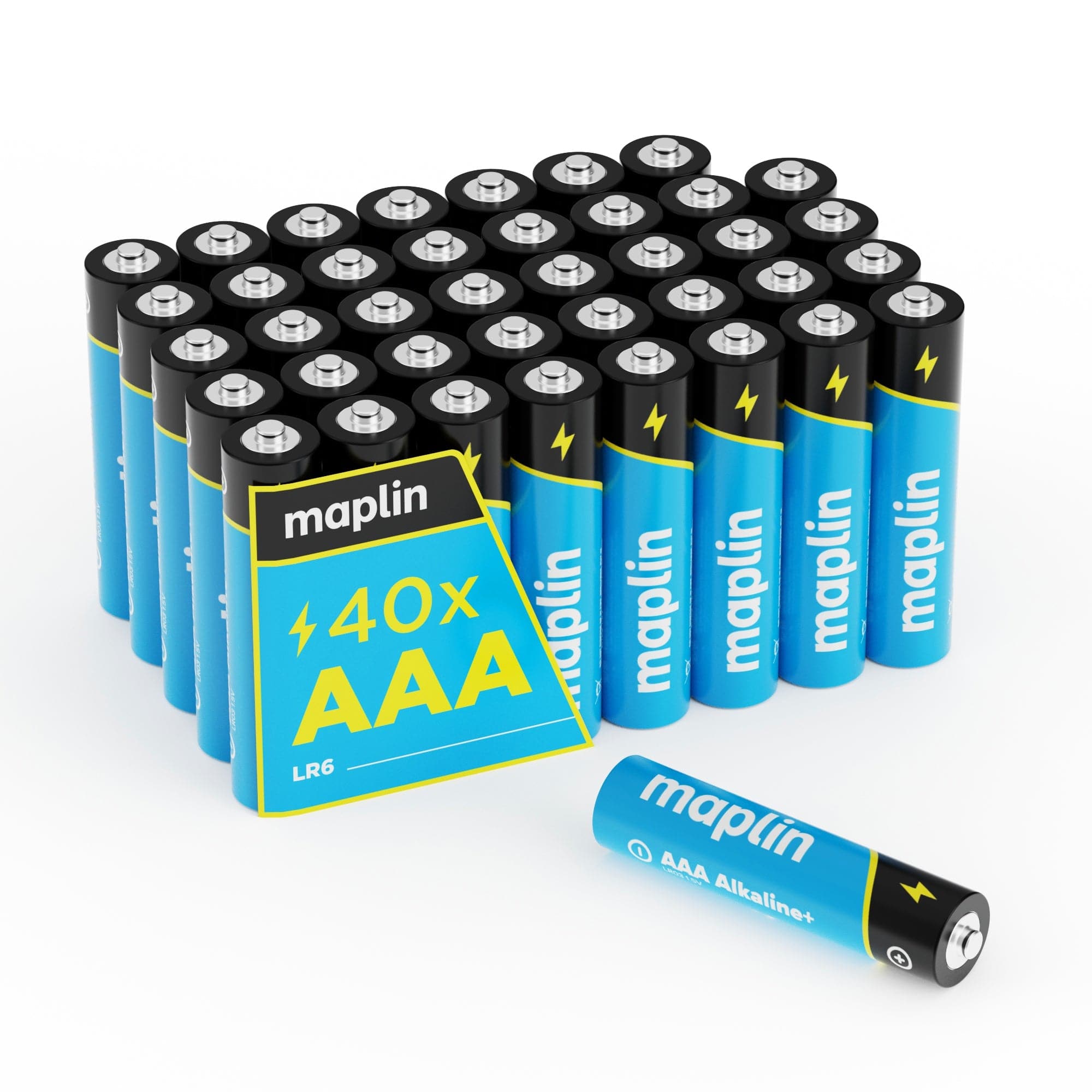 Maplin AAA LR03 7 Year Shelf Life 1.5V High Performance Alkaline Batteries (Pack of 40)