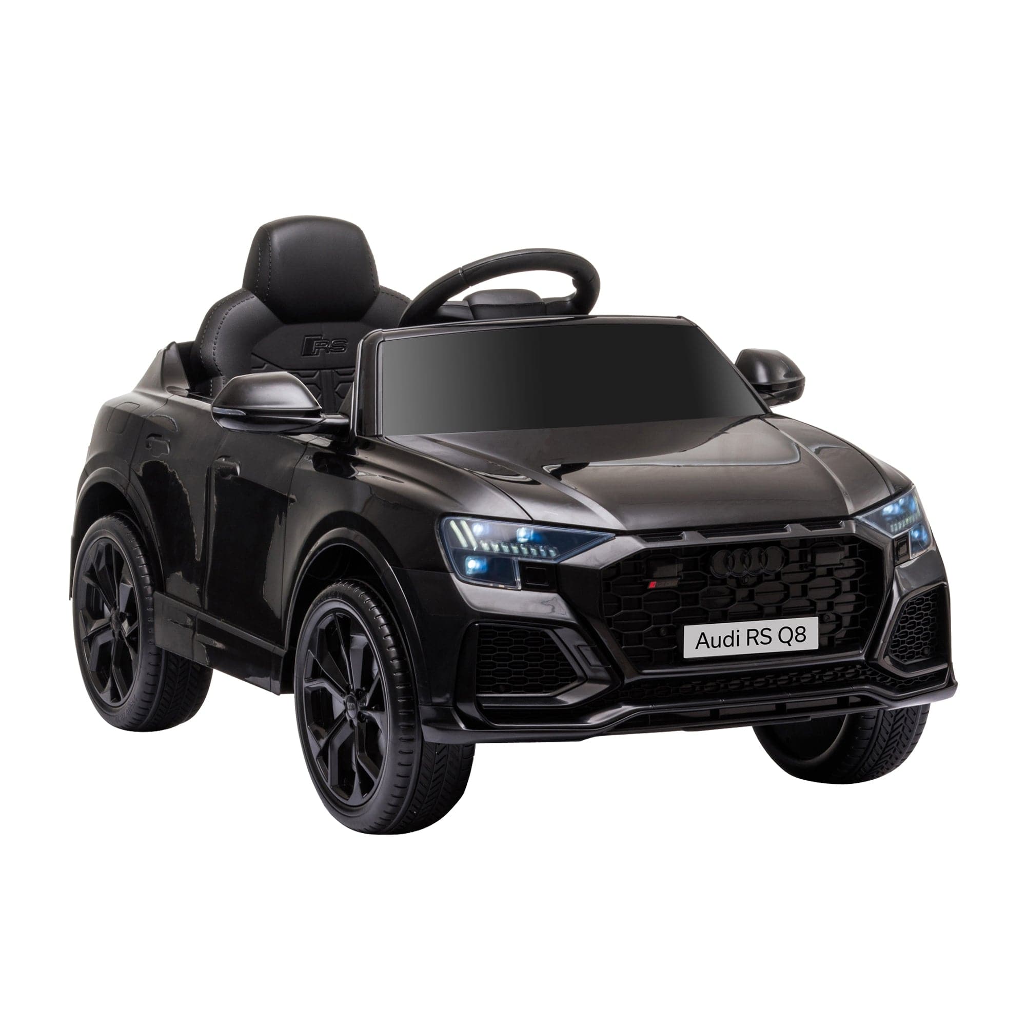 HOMCOM Audi RS Q8 6V Kids Electric Ride On Toy Car with Remote Control, USB & Bluetooth (Black)