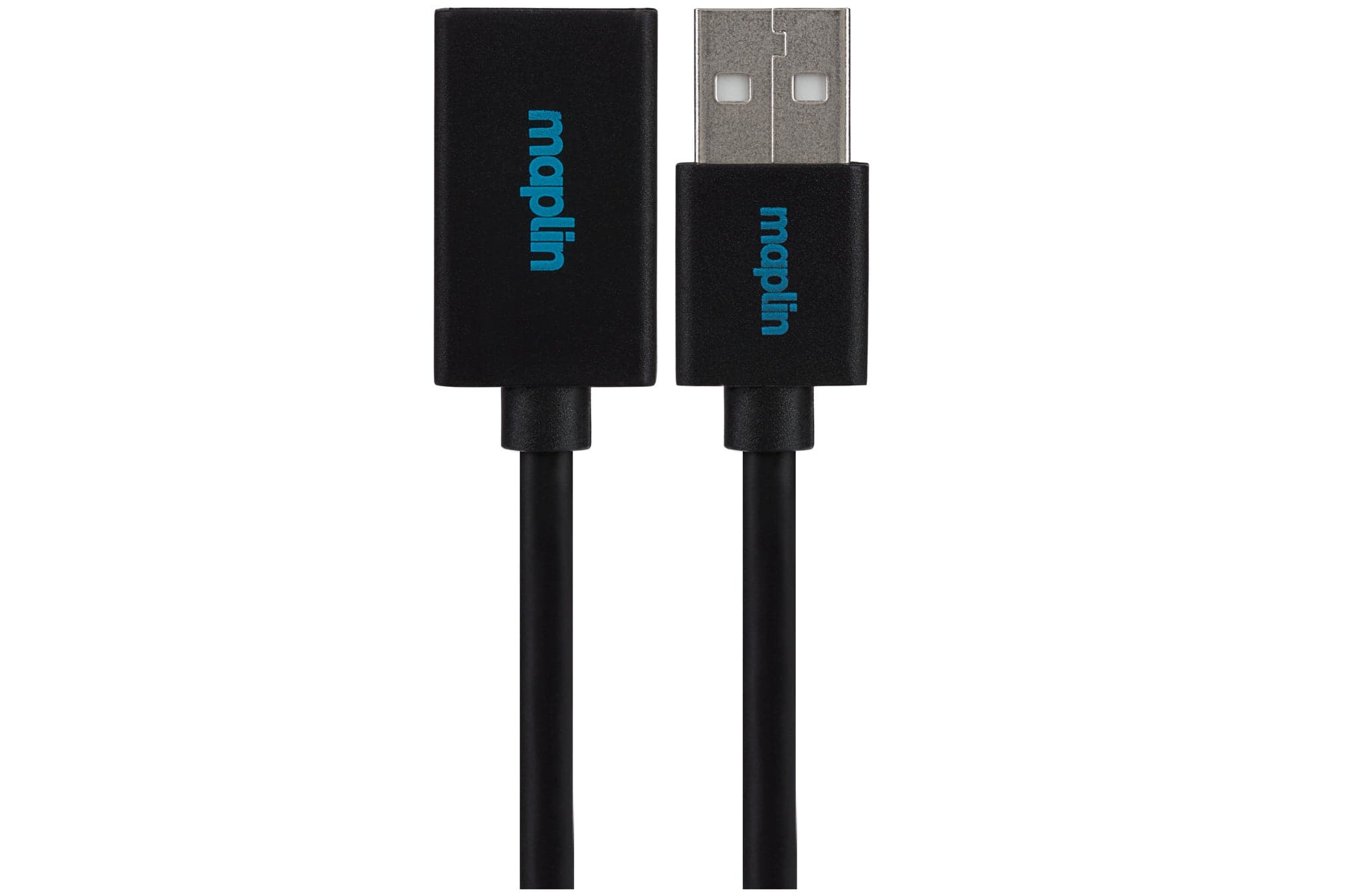 Maplin USB-A Male to USB-A Female Extension Cable V2.0 - Black