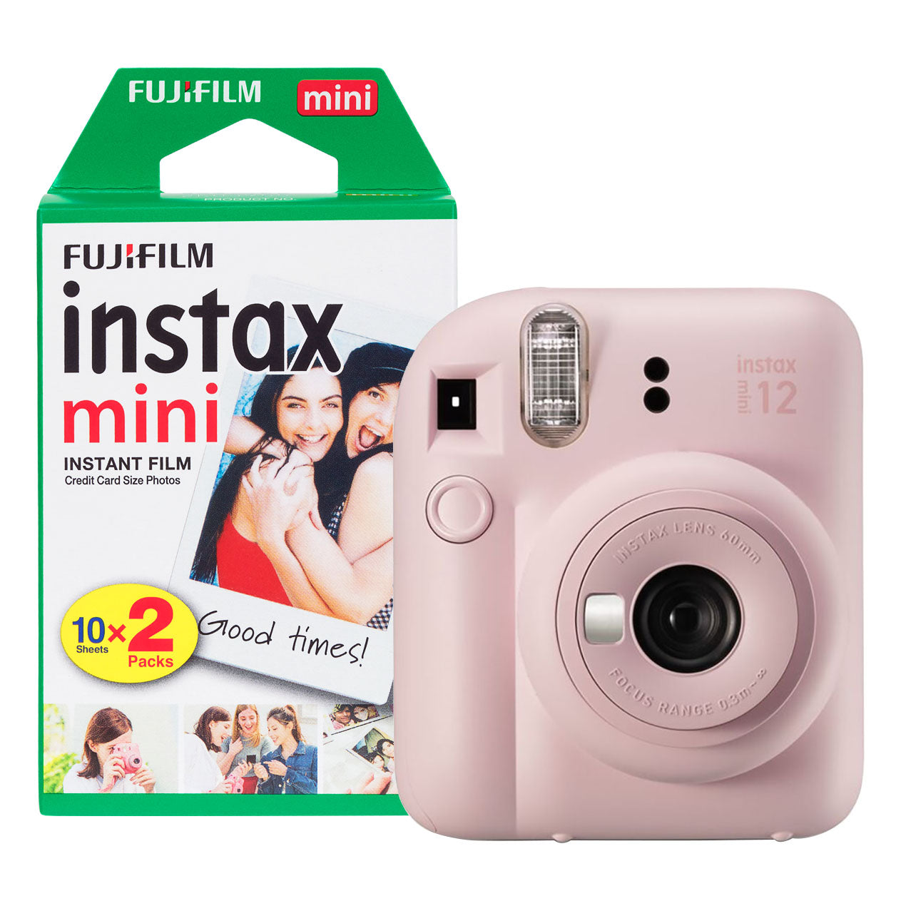 Fujifilm Instax Mini 12 Instant Camera - Blossom Pink (Camera + 20 Shot Pack)